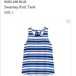 Skies are blue adorable striped tank